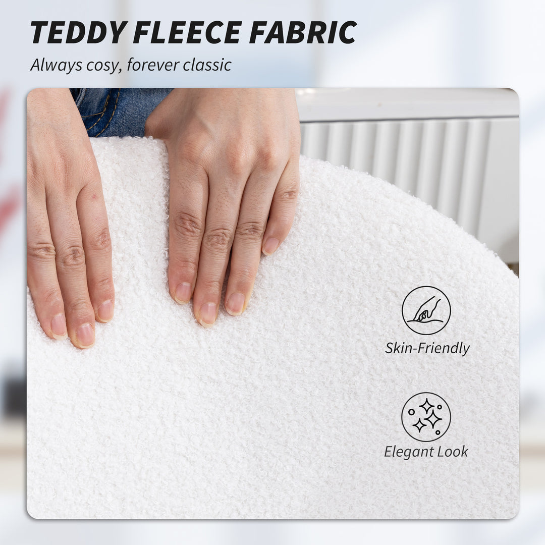 Teddy Fleece Office Chair with Wheels