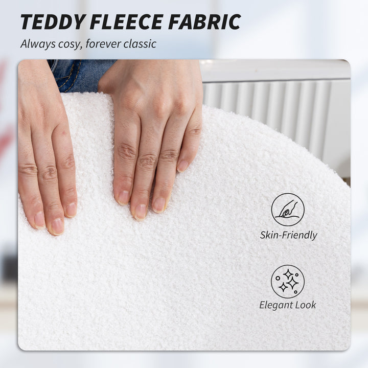 Teddy Fleece Office Chair with Wheels