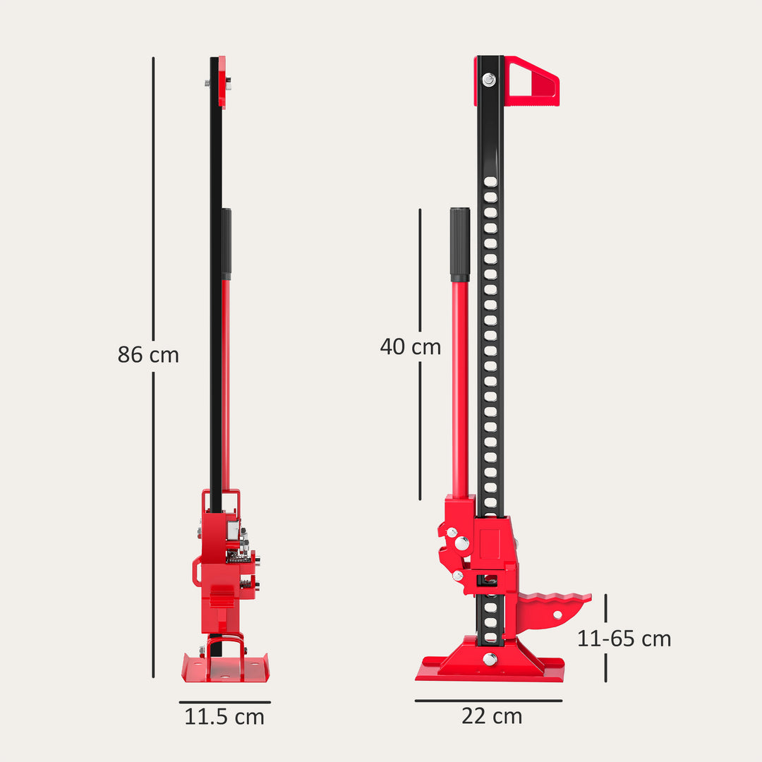 3 Tonne Farm Jack, 33" High Lift Jack for 4x4 Tractors Trucks Agricultural Lifting, Red