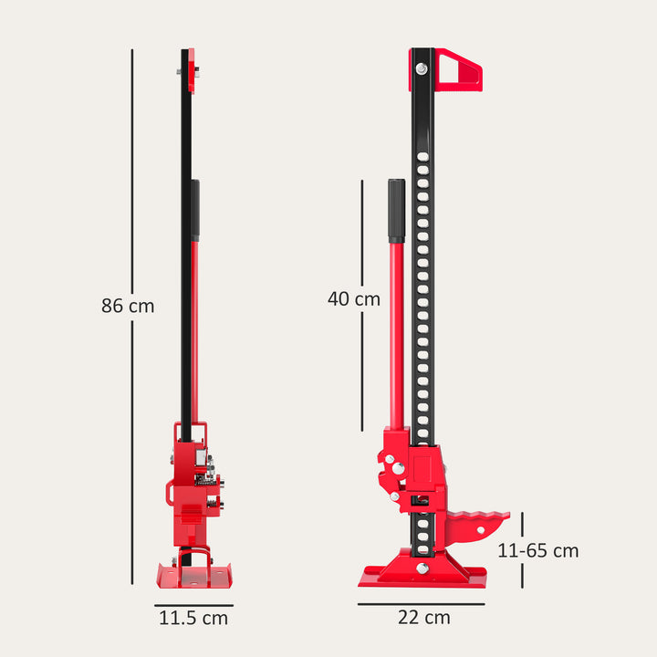 3 Tonne Farm Jack, 33" High Lift Jack for 4x4 Tractors Trucks Agricultural Lifting, Red