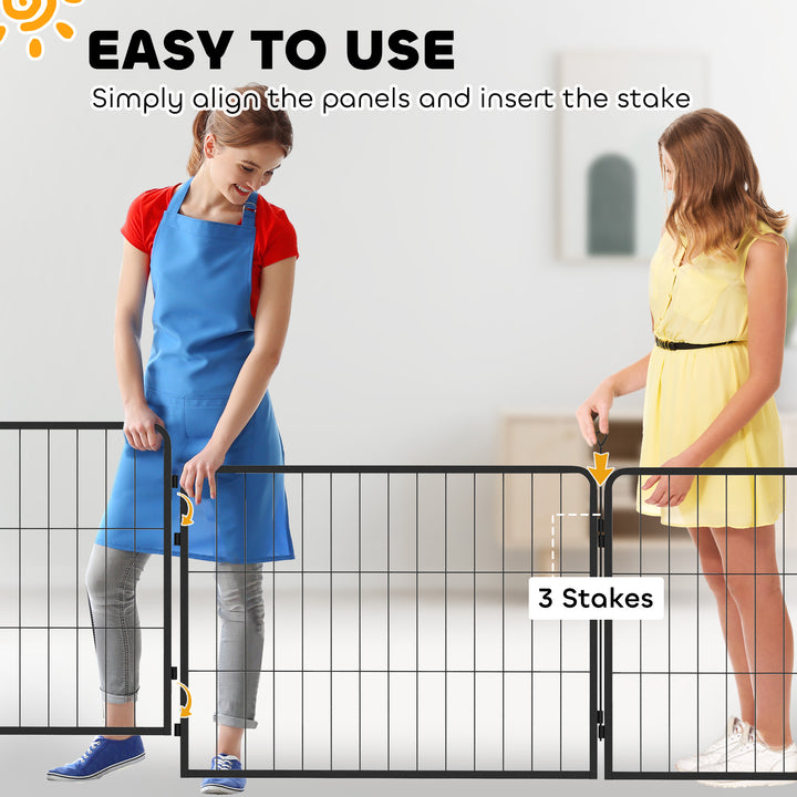 2 Piece Dog Pen Expansion Pack for 60cm High Pet Playpen with 3 Stakes, for Small Dogs