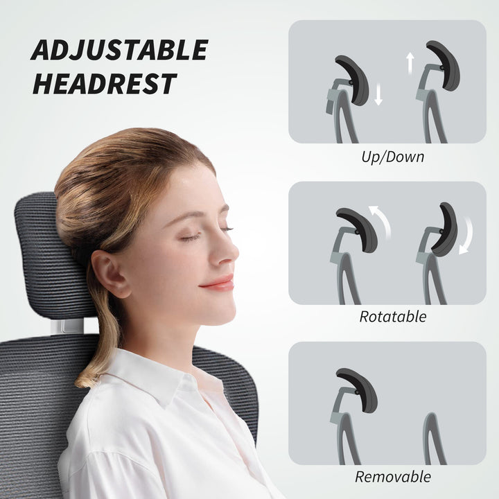 Mesh Back Office Chair, with Lumbar Support - Charcoal Grey