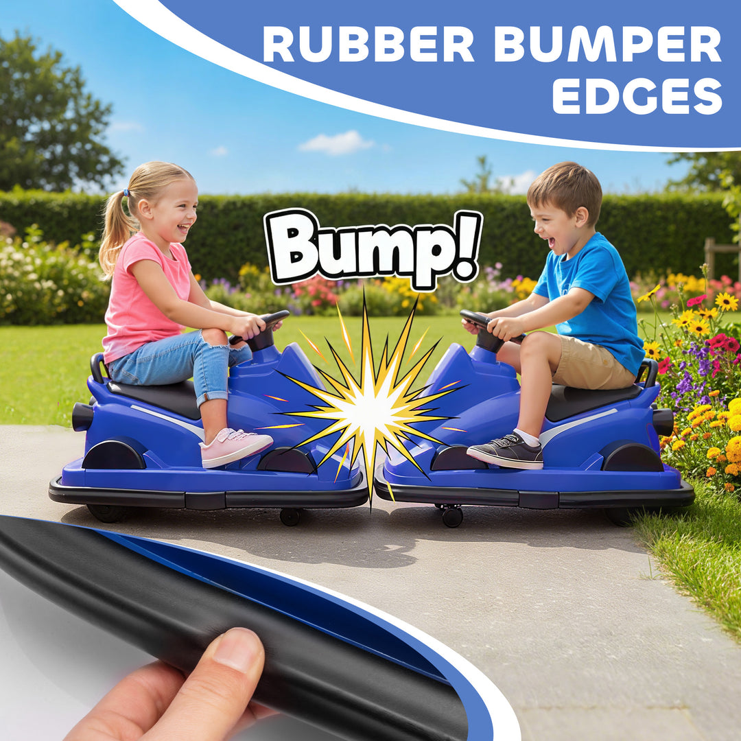 Kids Bumper Car, 360° Rotation Spin Electric Waltzer Car with LED Ligh