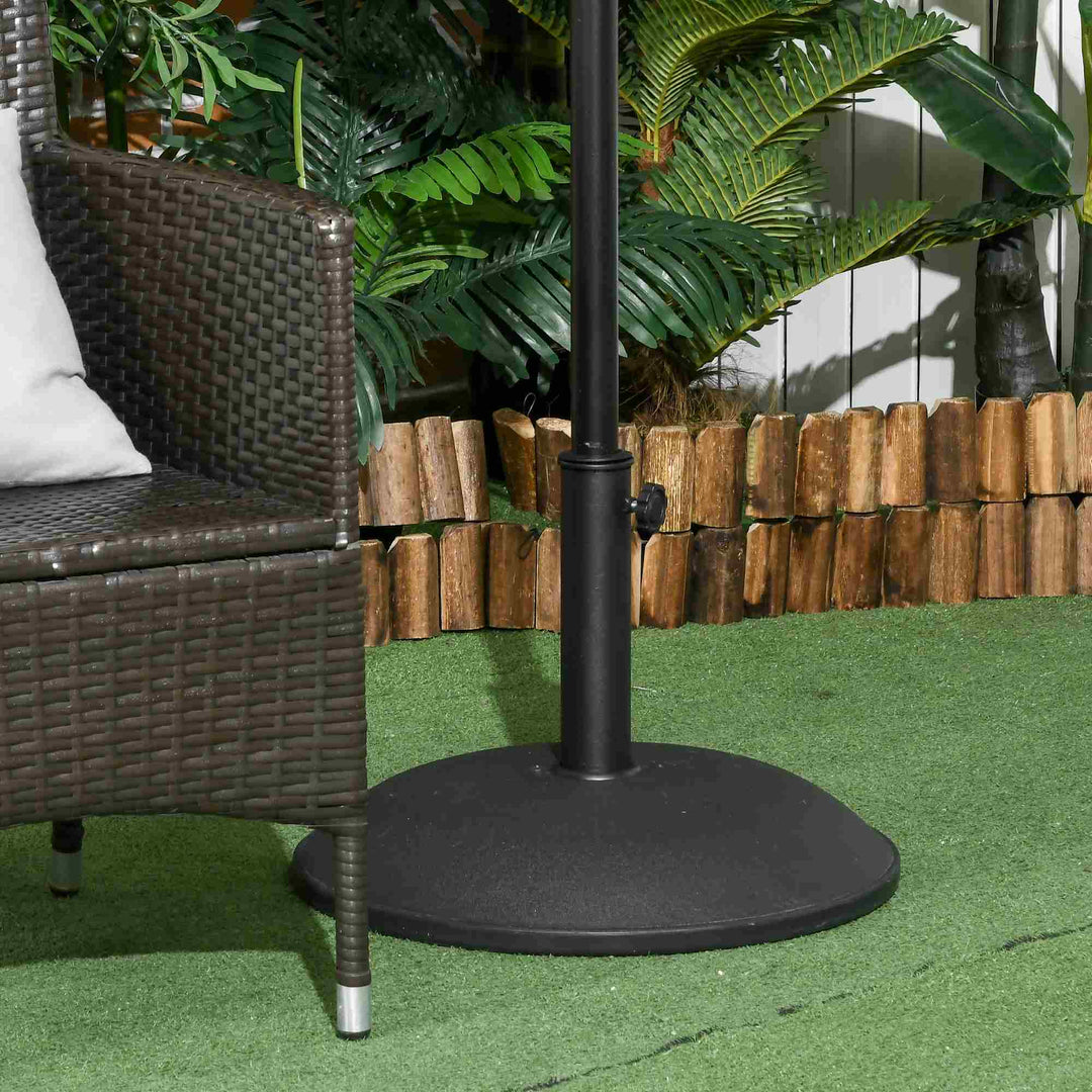 Heavy Duty Cement Parasol Base 20kg Round Patio Umbrella Stand Garden Outdoor Shade Holder for Dia. 35mm/38mm/48mm Poles