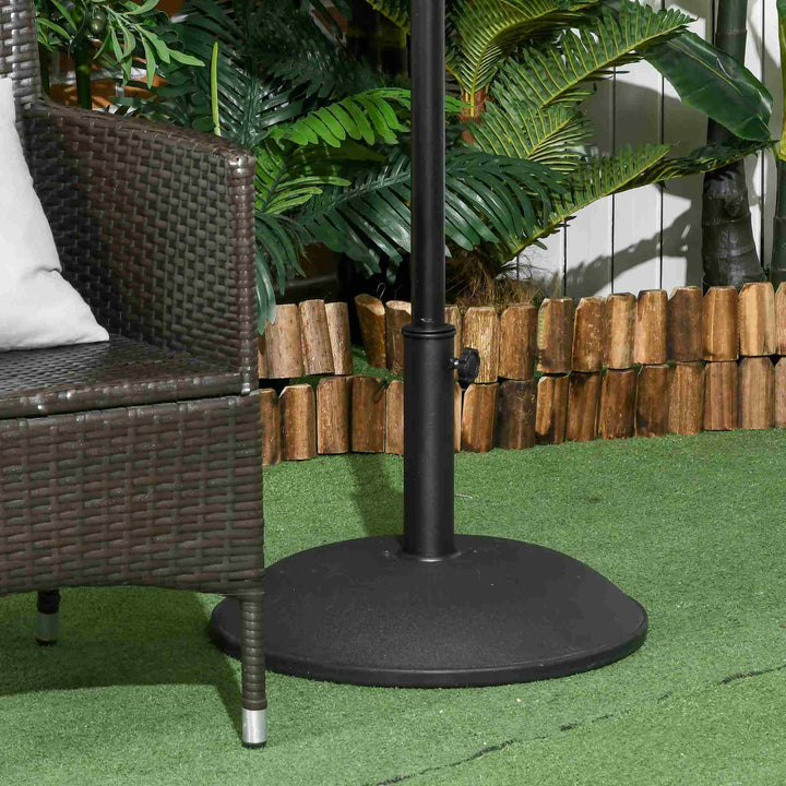 Heavy Duty Cement Parasol Base 20kg Round Patio Umbrella Stand Garden Outdoor Shade Holder for Dia. 35mm/38mm/48mm Poles