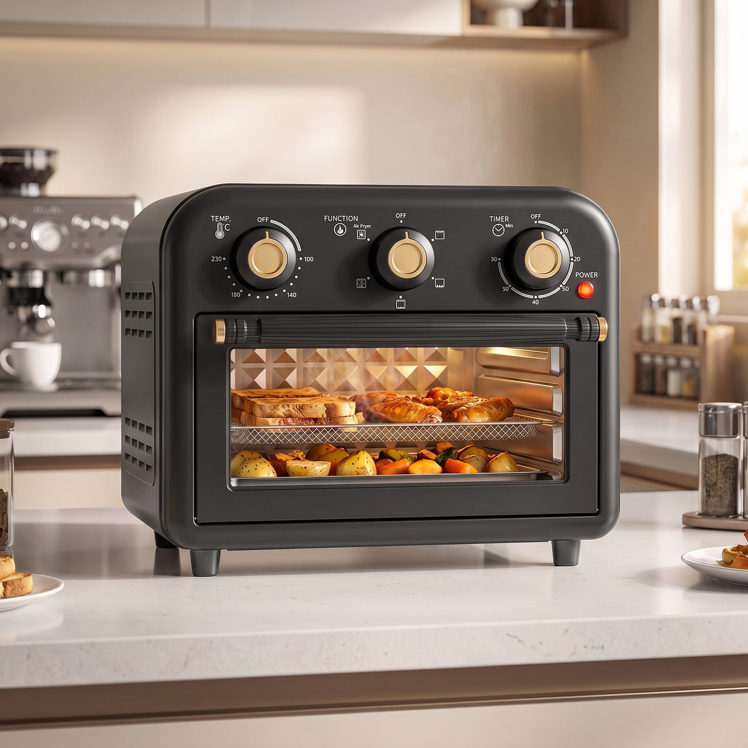 Air Fryer Toaster Oven, Convection Countertop Oven, with Adjustable Te