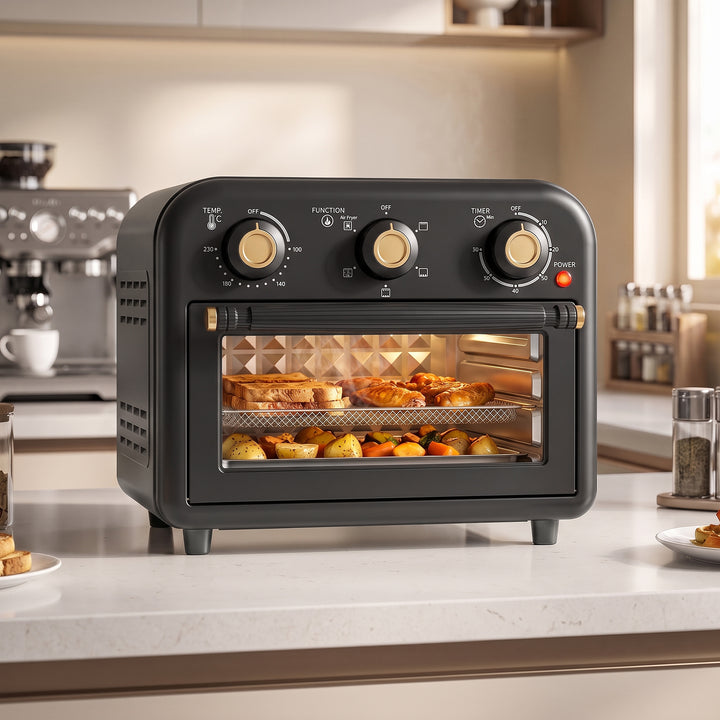 Air Fryer Toaster Oven, Convection Countertop Oven, with Adjustable Te