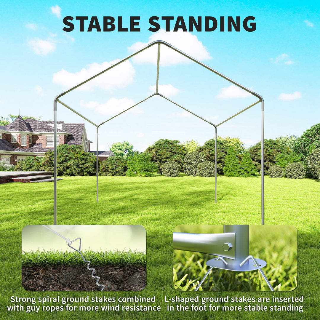 3 x 3 m Party Tent, Outdoor Canopy Tent Shelter with Removable Sidewal