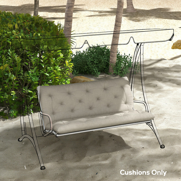 Garden Bench Cushion, 2 Seater Swing Chair Cushion, Seat Pad with Ties