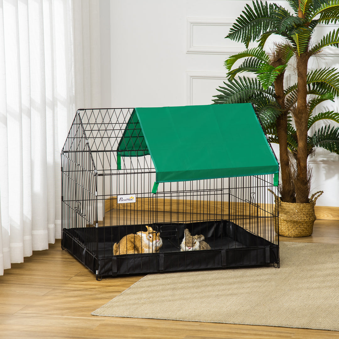 PawHut Guinea Pig Habitat, Leak-Proof Small Animal Cage, Safety Lock, Top Access, Durable Build | Aosom UK