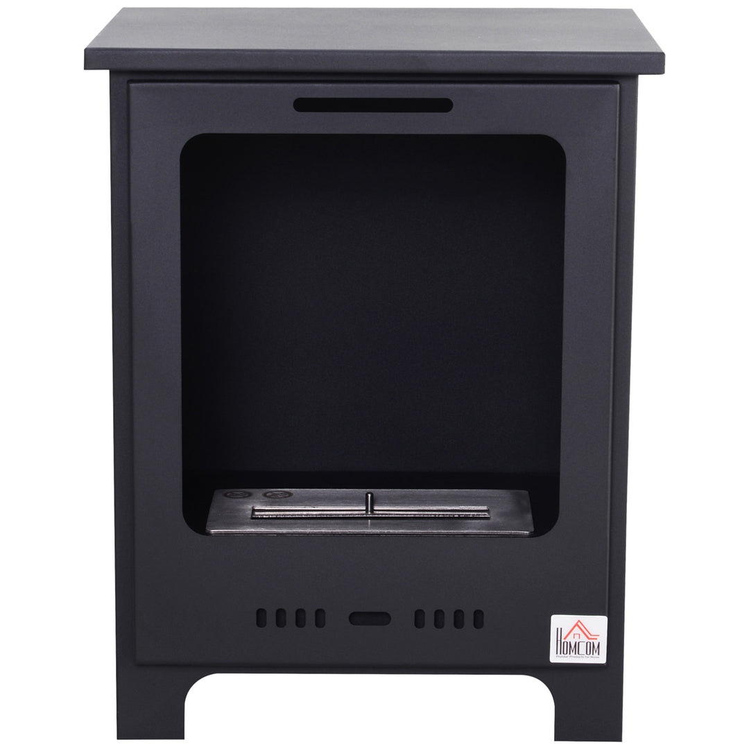 MCL Freestanding Ethanol Fireplace, Bioethanol Fire with 0.9L Tank, 3 Hours Burning Time for Indoor, Black