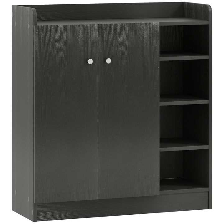 Shoe Storage Cabinet with Adjustable Shelves - Black