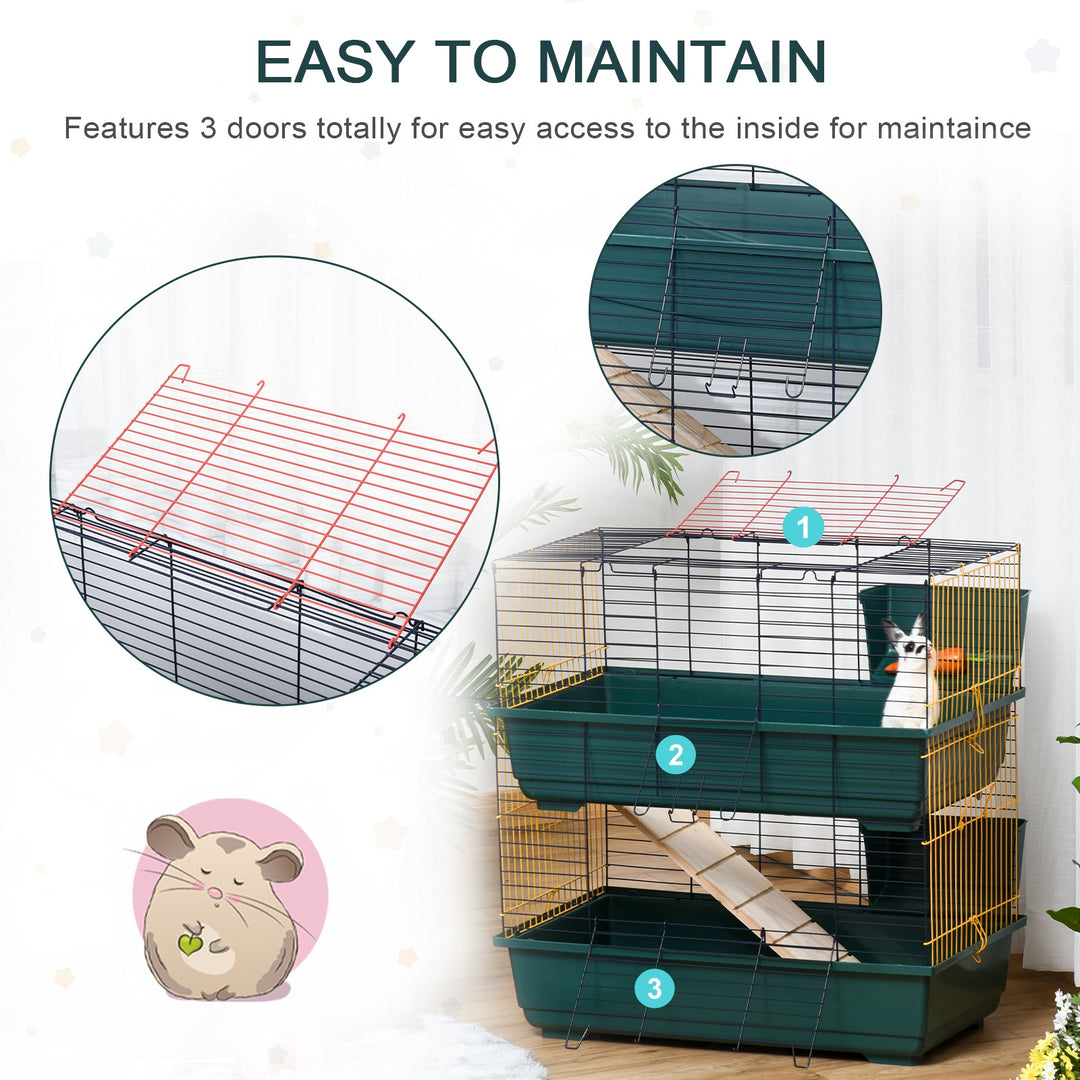 MCL 2-Story Large Small Animal Cage w/ Accessories for Chinchillas Puppy Guinea Pig