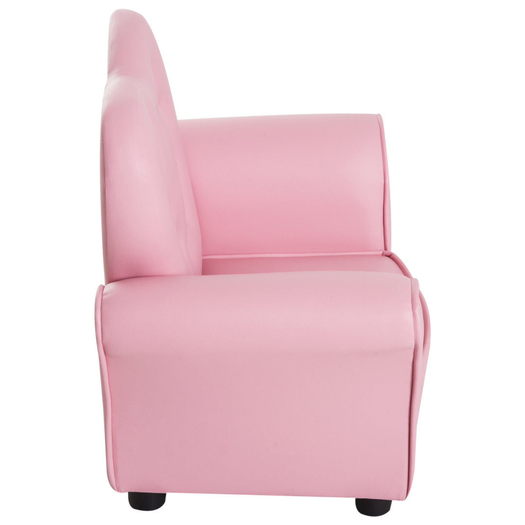 HOMCOM Kids Toddler Chair Sofa Children Armchair Seating Relax Playroom Seater Girl Princess Pink | Aosom UK