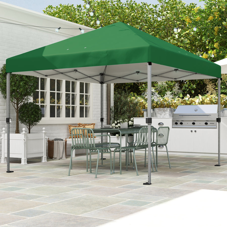 3 x 3m Pop-Up Gazebo, with Accessories - Green