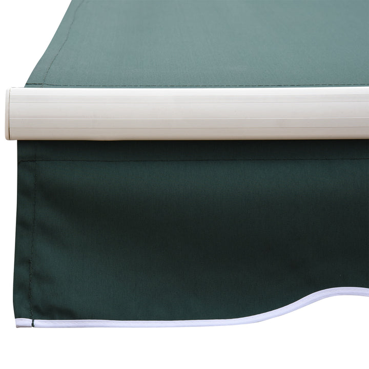 Manual Retractable Awning, 2.5x2 m-Dark Green