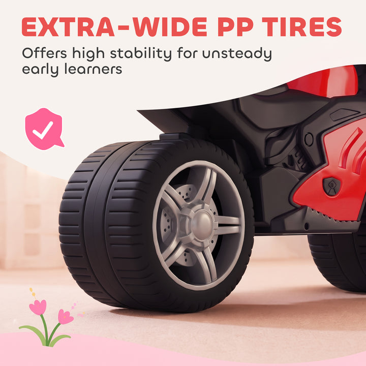Balance Bike with Music Extra-Wide Wheels Toddler Bike for Boys Girls 