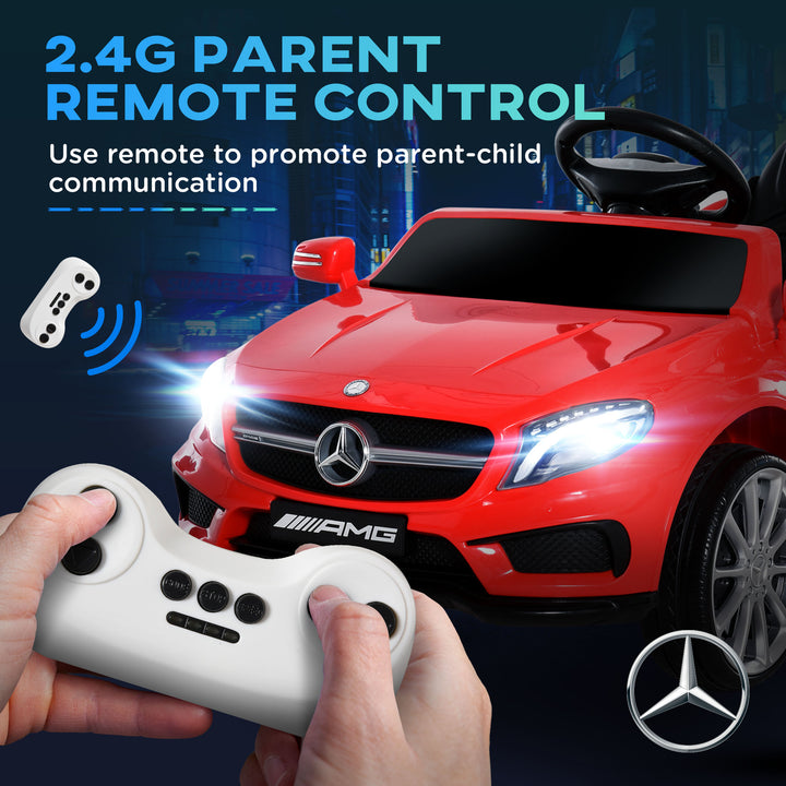 HOMCOM Compatible for 6V Kids Ride On Car Mercedes Benz GLA Licensed Toy toddler w/ Music Remote Control Rechargeable Headlight Two Speed | Aosom UK