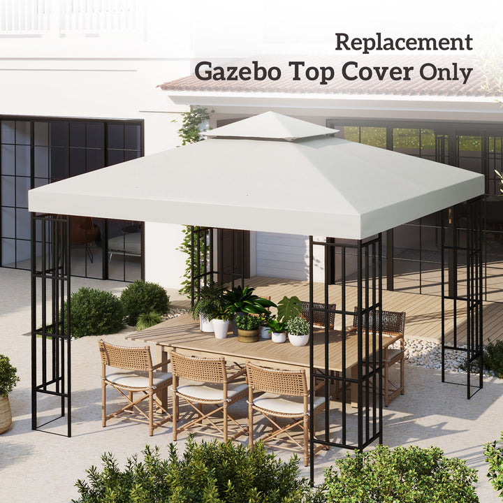 Gazebo Replacement Canopy 3x3 m-Cream White