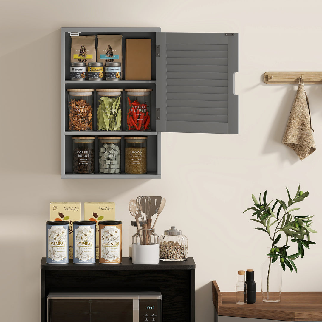 Bathroom Cabinet, Wall Mounted Storage Cabinet with Adjustable Shelves