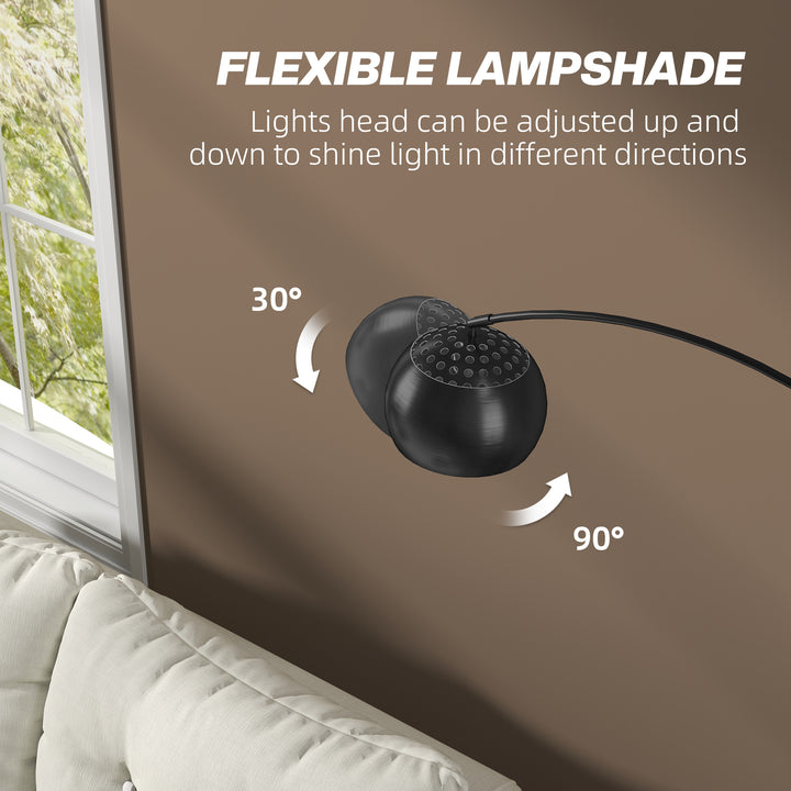 Arc Floor Lamp for Living Room, Modern Adjustable Standing Lamp with F