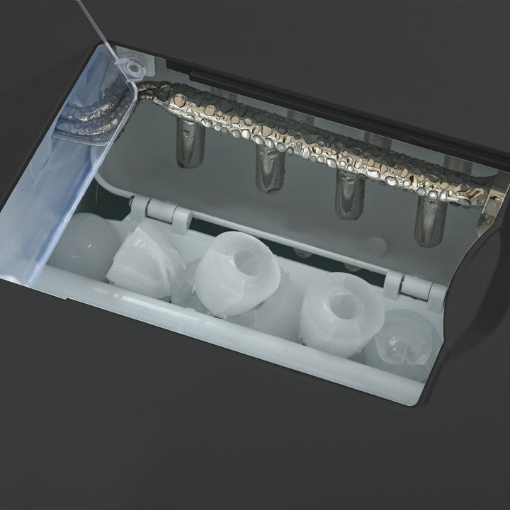 3L Ice Maker Machine and Water Dispenser, 12kg in 24H, 2 Sizes 9 Ice Cubes Ready in 6-10 Mins Ice Machine, Black