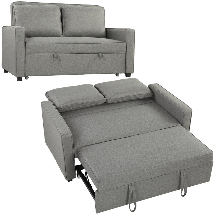 Double Sofa Bed Click Clack Sofa Bed Pull Out Bed with Adjustable Back