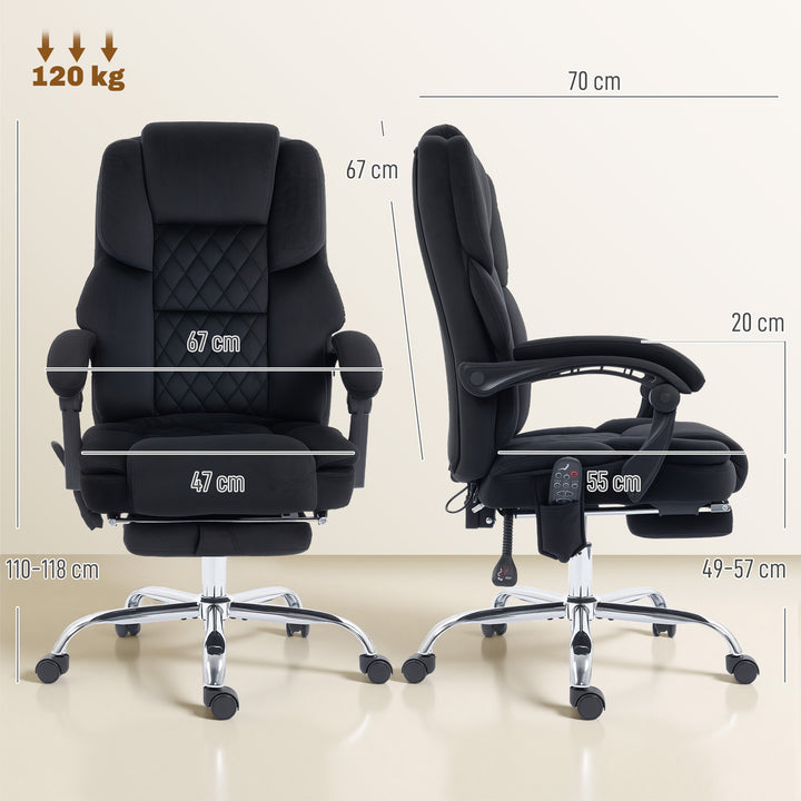 Office Chair with 6-point Vibration Massage and Heat, Fabric Desk Chai