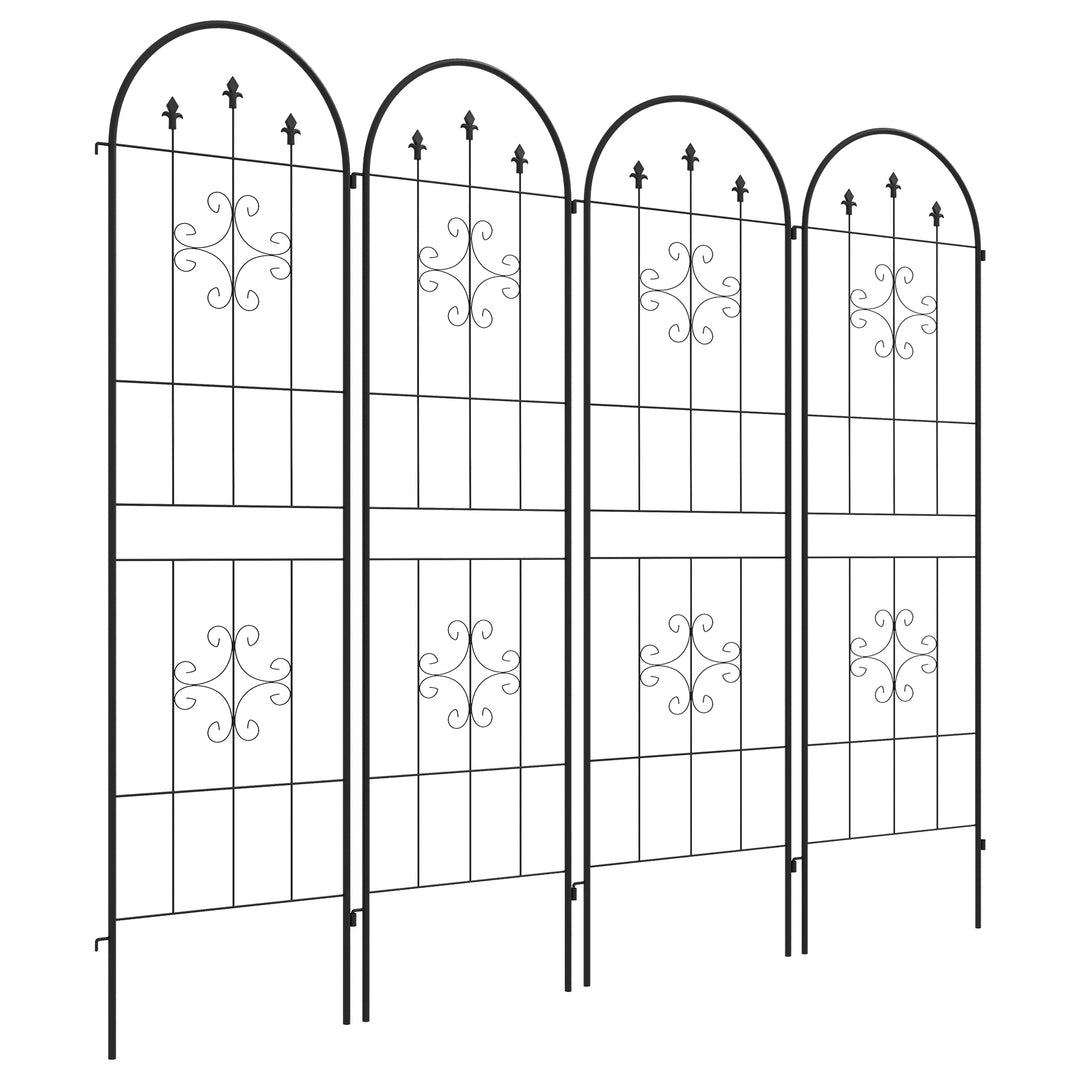 Set of Four Spiral Anchor Garden Trellis Panels