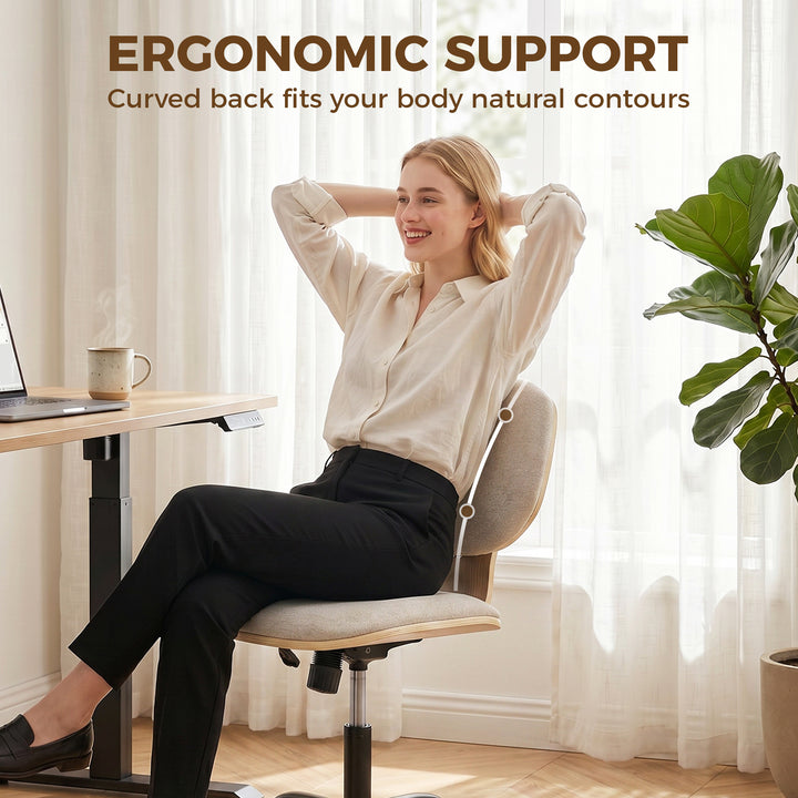 Home Office Desk Chair Rocking Function Ergonomic Swivel Chair with PU