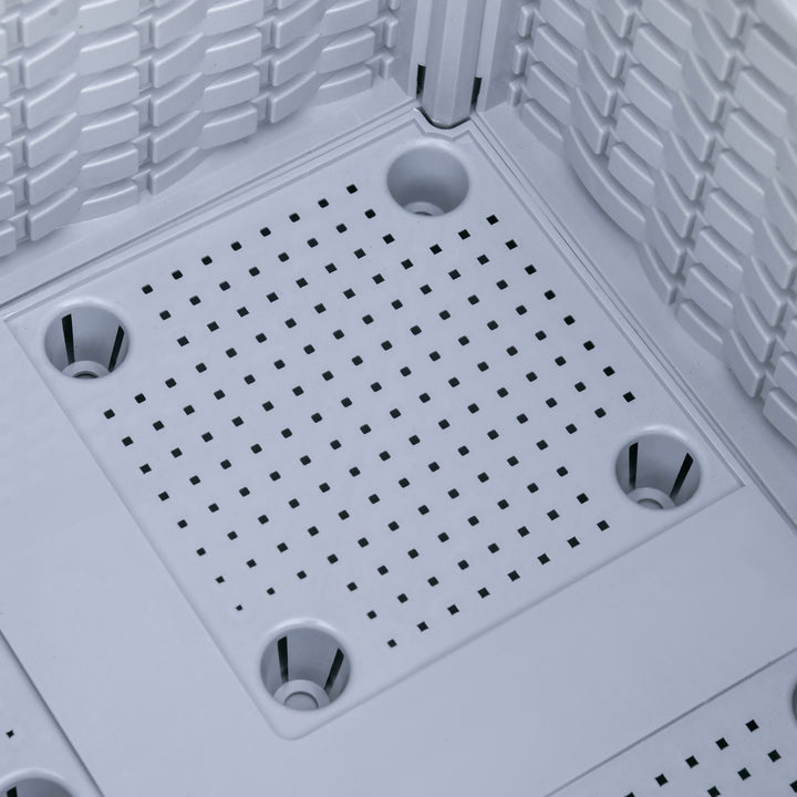 MCL Set of Two Rattan-Effect Planters - Grey