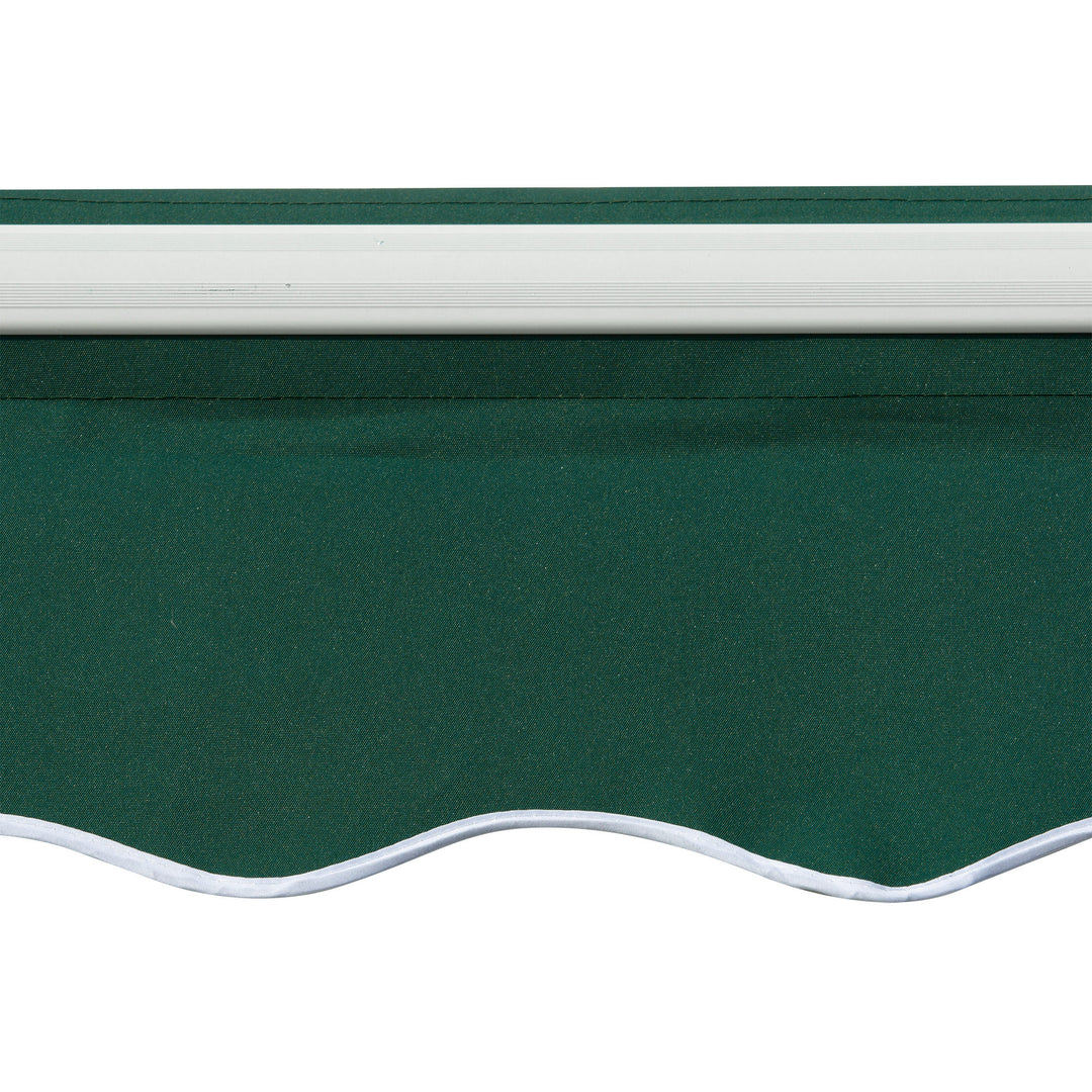Outsunny Awning Canopy Manual Retractable Porch Sun Shade Shelter 3 x 2m Green