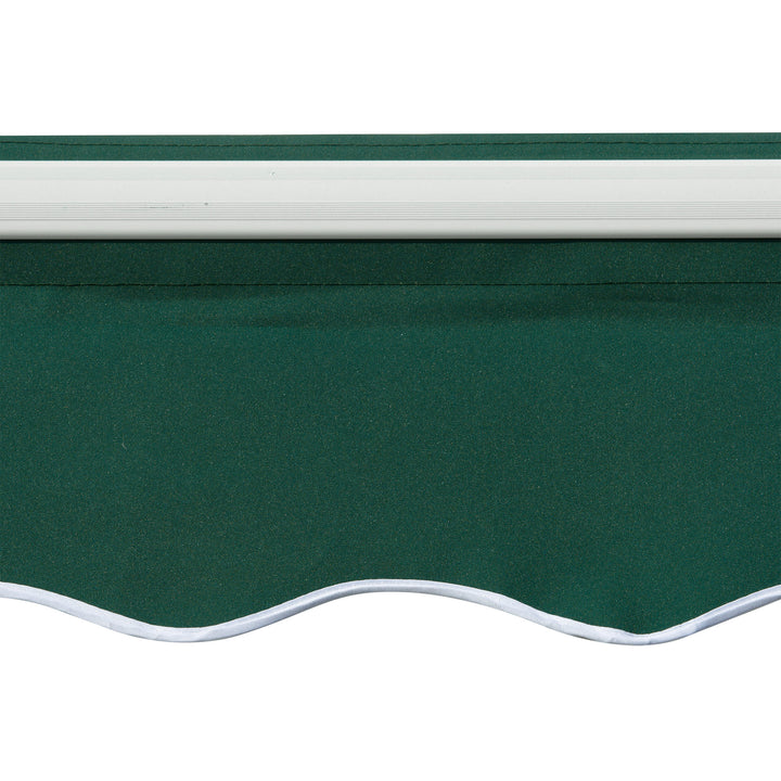 Outsunny Awning Canopy Manual Retractable Porch Sun Shade Shelter 3 x 2m Green