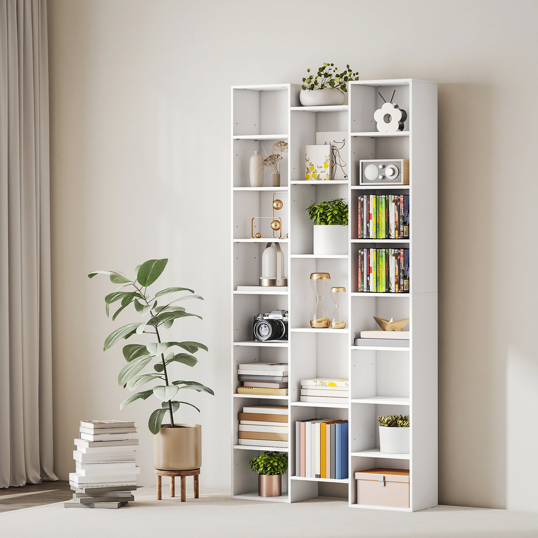 MCL 21-Compartment Bookshelf - White