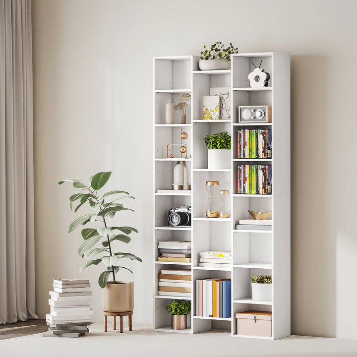 MCL 21-Compartment Bookshelf - White