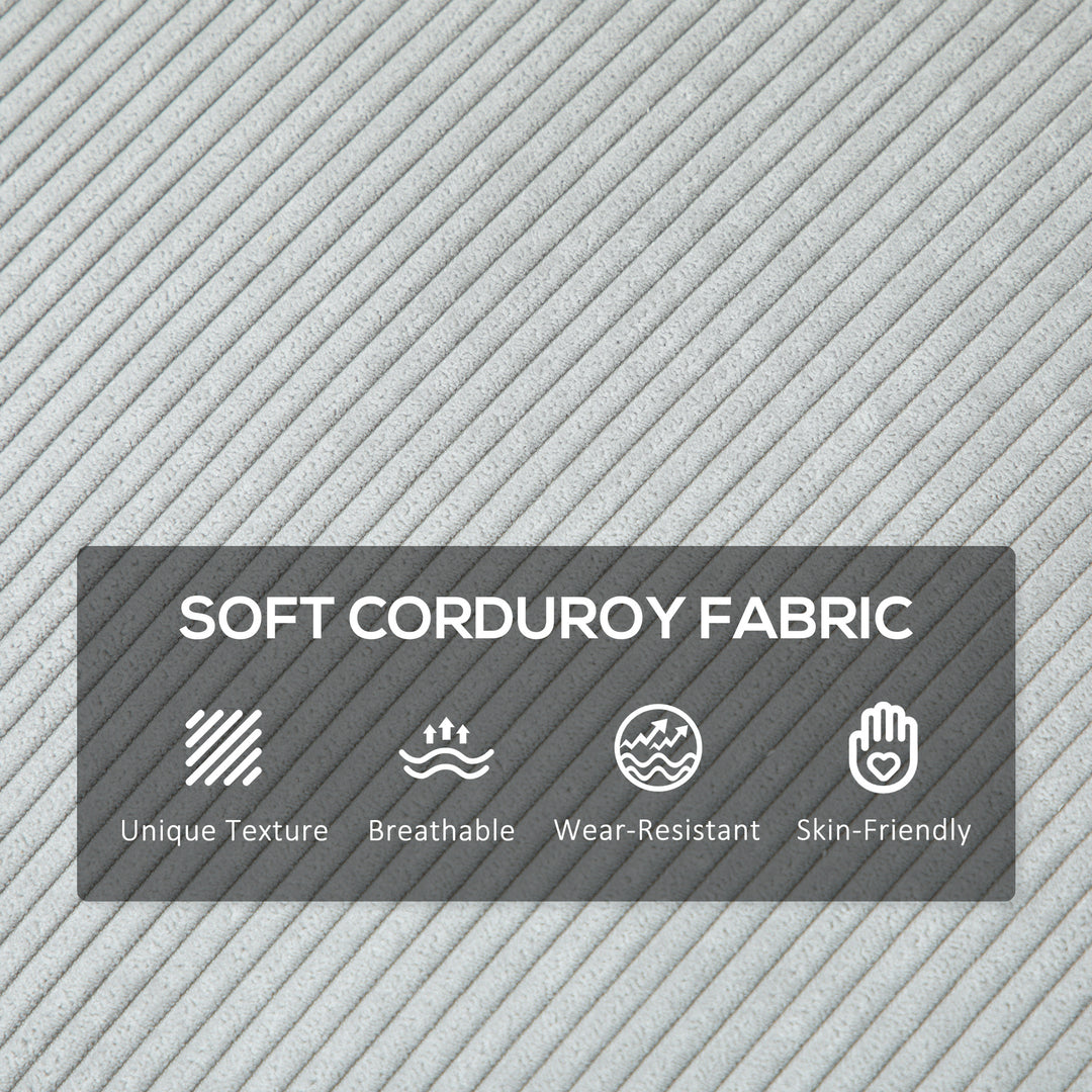 Three-Seater Corduroy - Light Grey
