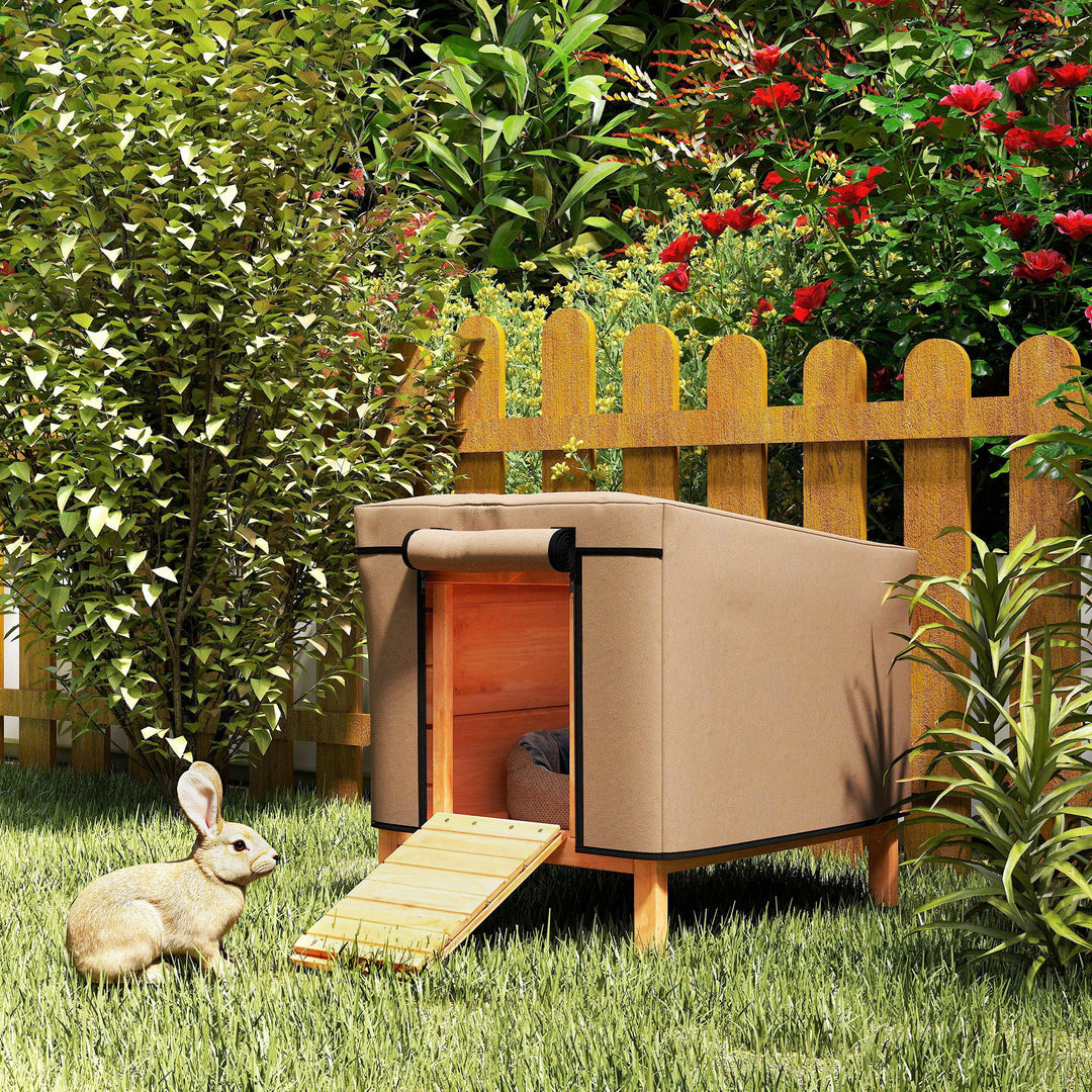 Water-Resistant Rabbit Hutch Cover for X-D2-0047 and Similar Models, 43 x 52 x 37cm, Brown