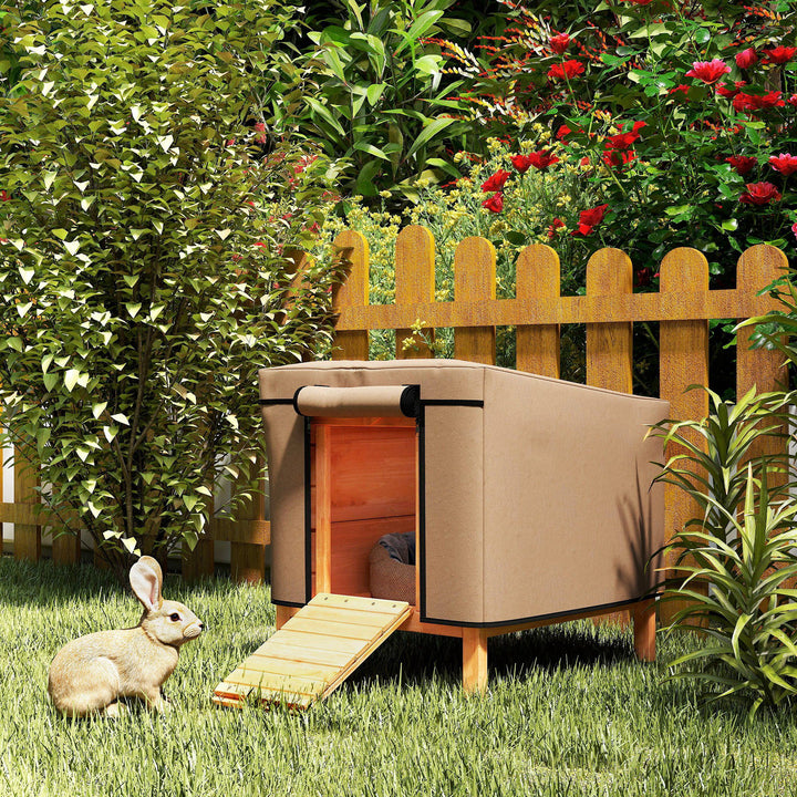 Water-Resistant Rabbit Hutch Cover for X-D2-0047 and Similar Models, 43 x 52 x 37cm, Brown