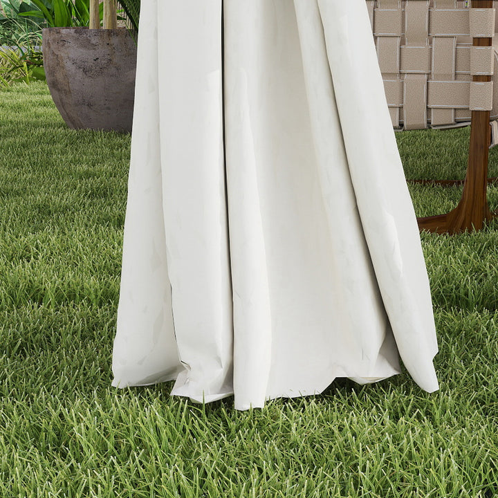 3 x 4m Metal Frame, Two-Tier Roof Gazebo - Cream White