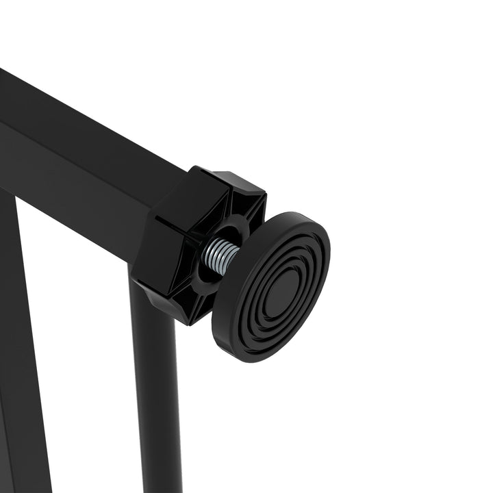 Adjustable Safety Gate w/ One Extensions, Four Adjustable Screws, Black