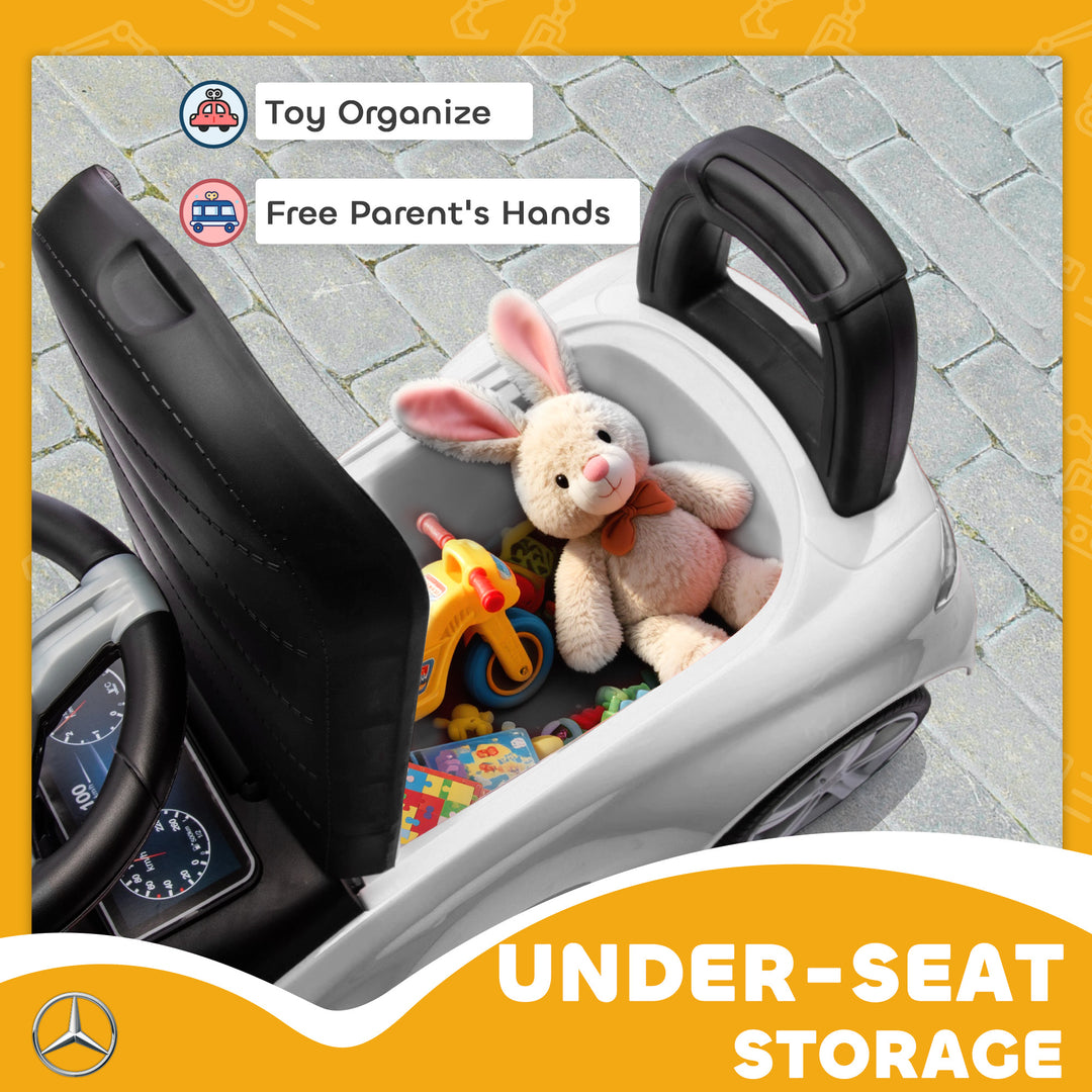 Official Mercedes-Benz Ride On Car, Foot to Floor Sliding Walker with 