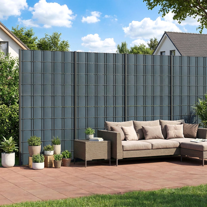 2Pcs Privacy Garden Screen Fence, UV Resistant Waterproof Windbreak Fe