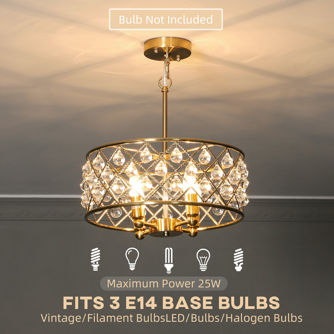MCL 51 Crystallite Four-Bulb Chandelier - Gold-Tone