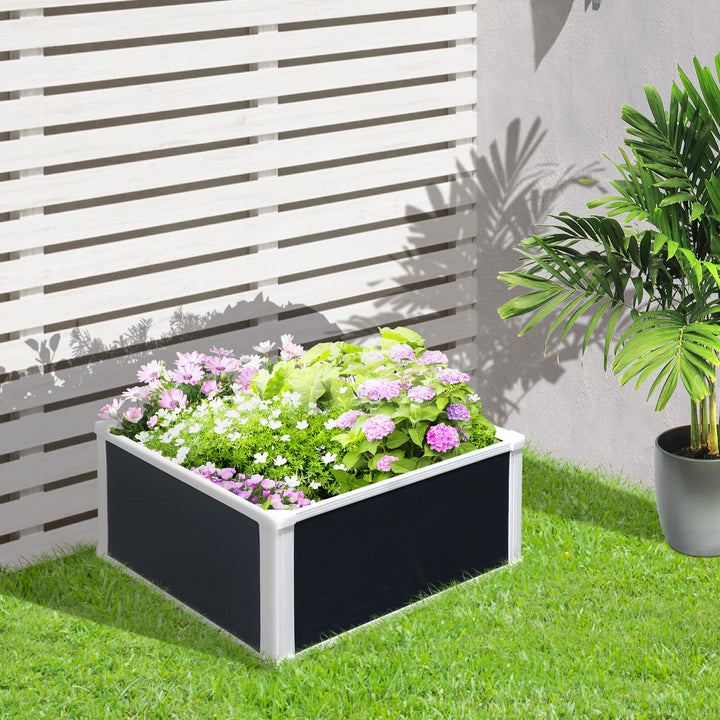 Outsunny Garden Raised Bed Planter Grow Containers for Outdoor Patio Plant Flower Vegetable Pot PP 60 x 60 x 30 cm | Aosom UK