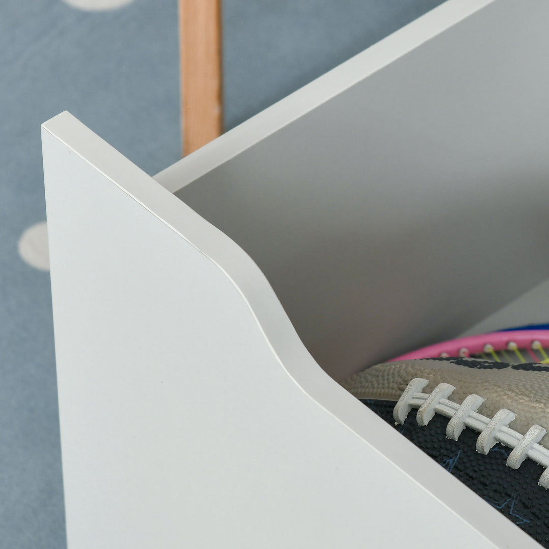 Kids Bookshelf, Toy Organiser, with Storage Drawer, Wheels - Grey