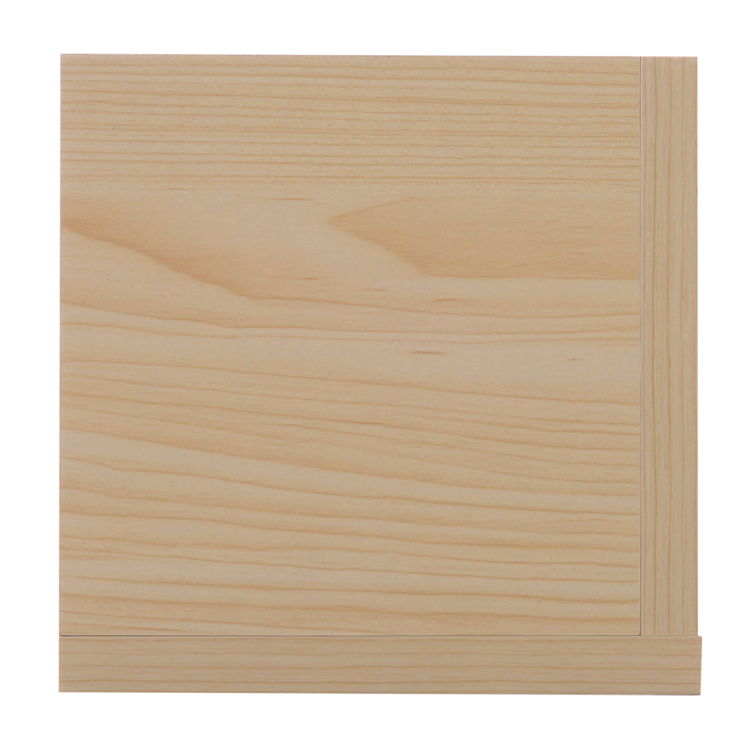 MCL Wall Mount 84 CD / 56 DVD/Blu-ray/ Media Storage Rack 4 Cubes Wooden Shelf Organizer Unit Bookcase Display, Natural Wood Finish