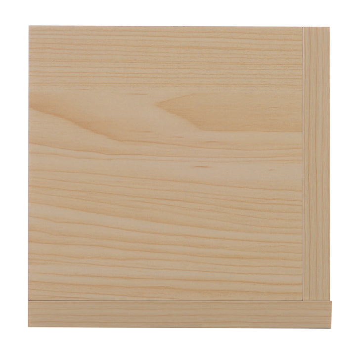 MCL Wall Mount 84 CD / 56 DVD/Blu-ray/ Media Storage Rack 4 Cubes Wooden Shelf Organizer Unit Bookcase Display, Natural Wood Finish