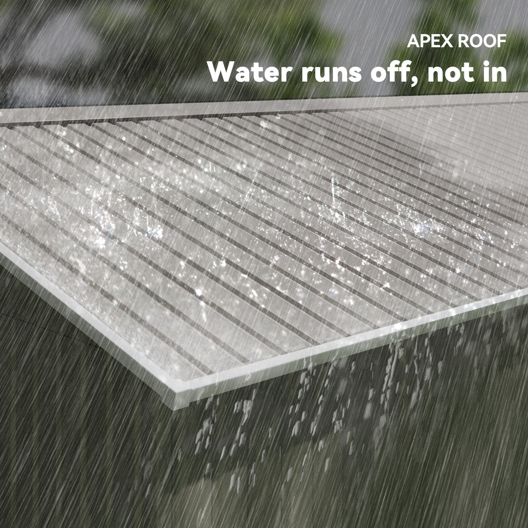 MCL 13 x 11ft Large Garden Shed, Mental Garden Storage Shed with Foundation Kit Ventilation & Doors, Light Grey