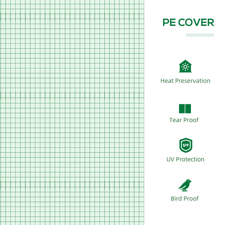 MCL Mini Greenhouse, Small Plant Grow House for Outdoor with Durable PE Cover, Observation Windows, 120 x 60 x 60 cm, Green