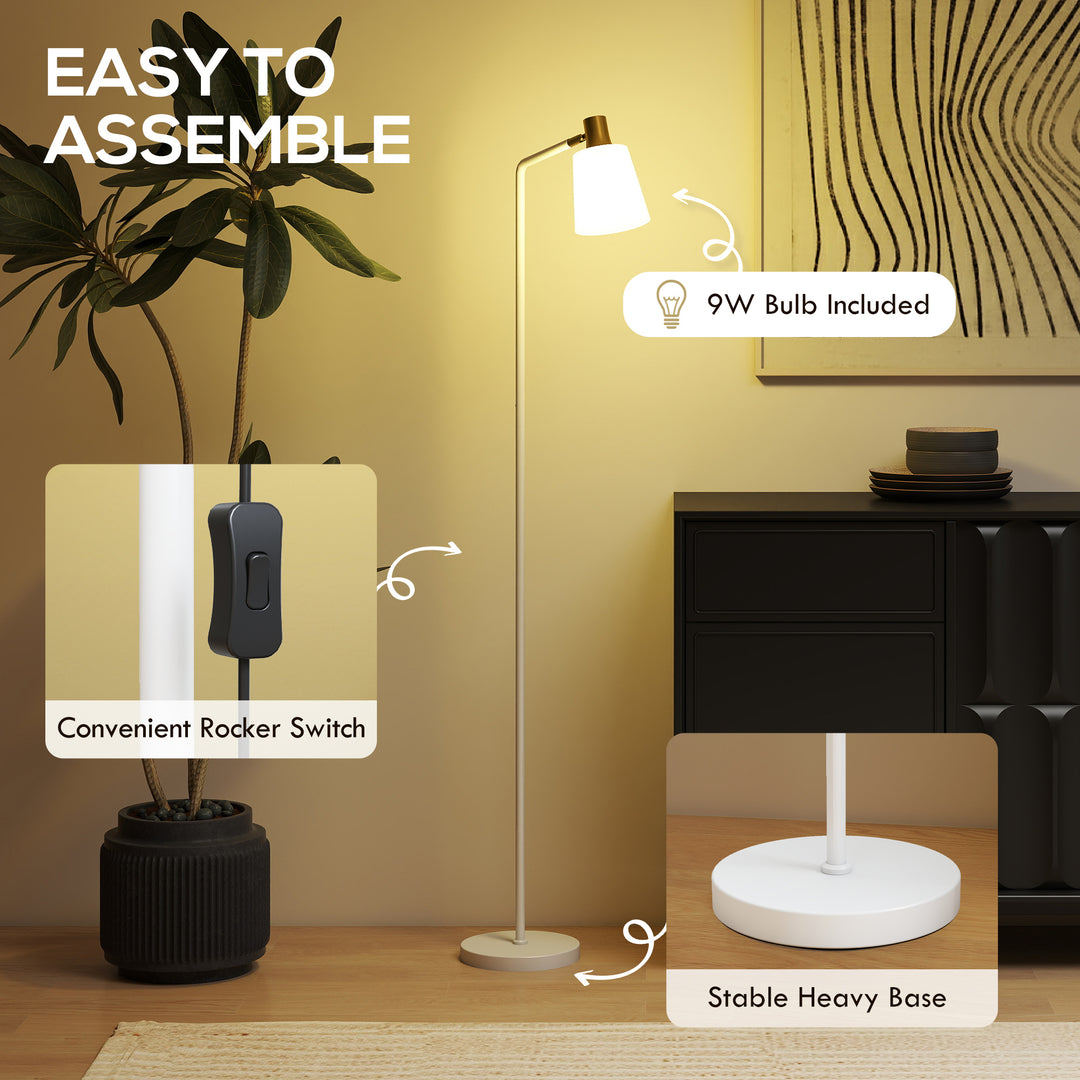Modern Standing Lamp, Floor Lamp with 350° Rotatable Head for Living R